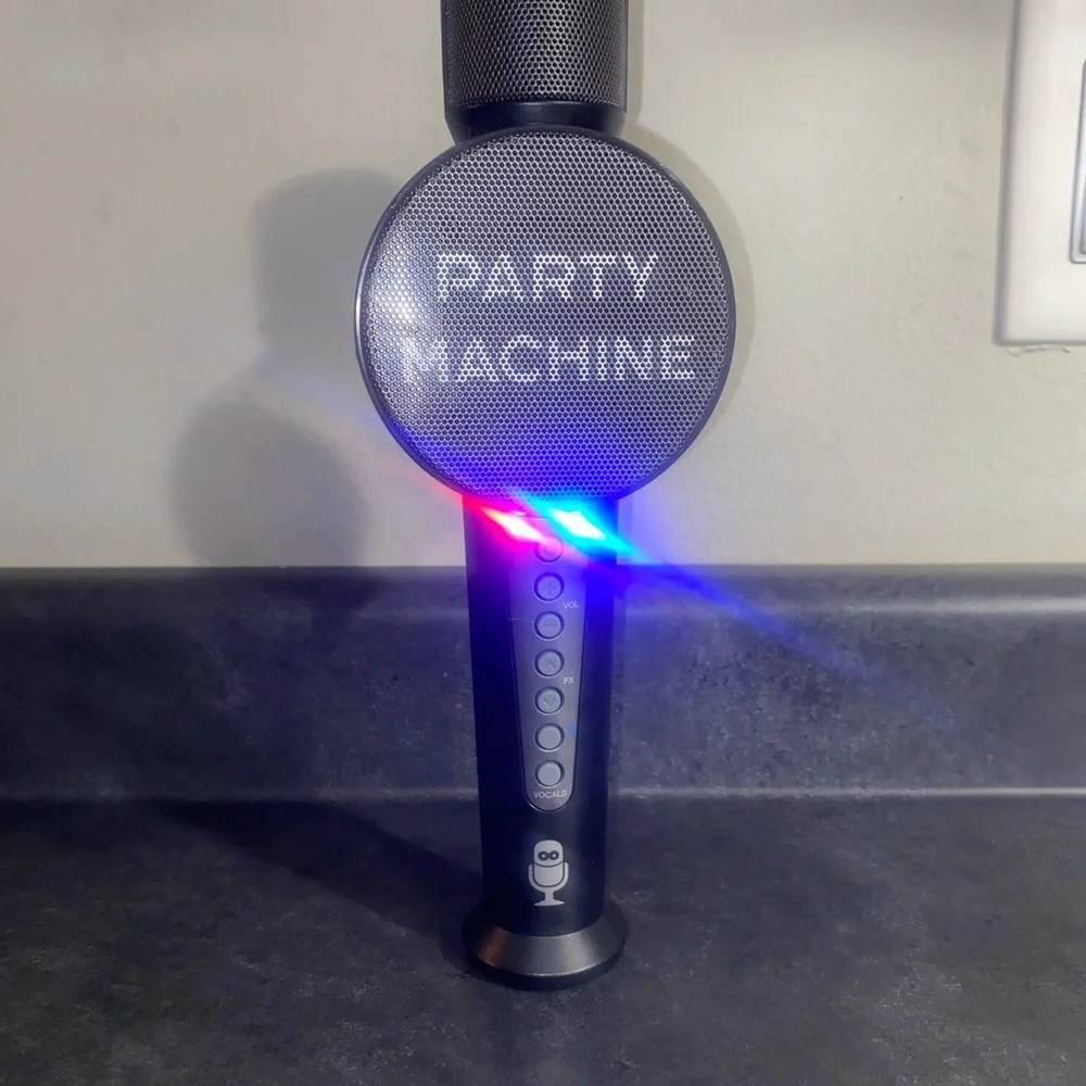Party Machine Bluetooth Karaoke Microphone - Black